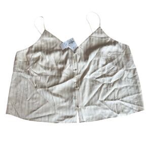 Abercrombie & Fitch Satin Cami Tank Sleepwear Stripe XL